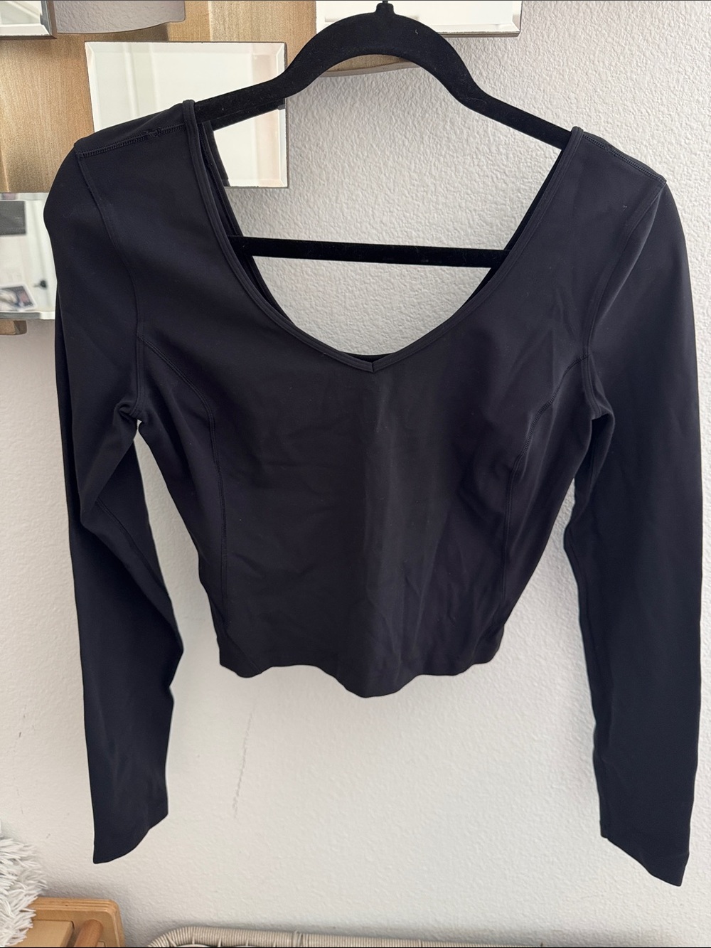 lululemon athletica Black Long-Sleeve V-Neck Top
